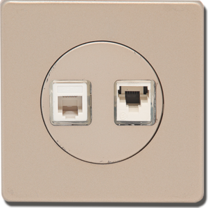 Комп'ютерна розетка RJ45 + Телефонна розетка RJ12